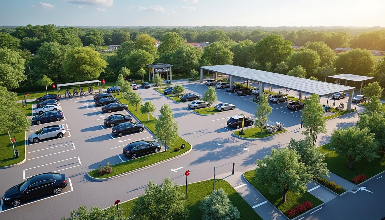 Aire de covoiturage Le Peyrat : stationnement 100 places et services