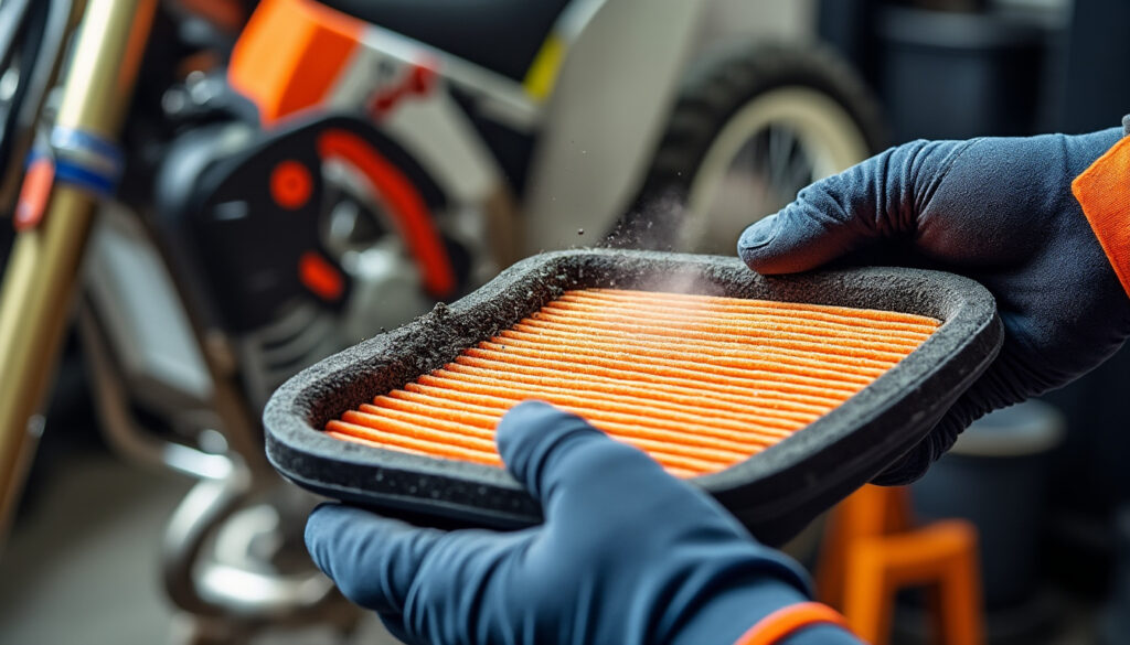 découvrez une méthode rapide et efficace pour nettoyer le filtre à air de votre motocross, garantissant performance et durabilité de votre moteur.